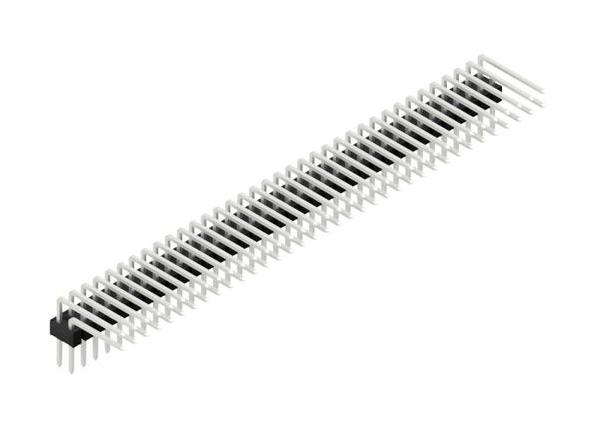 FISCHER ELEKTRONIK SL 4 101 72 Z Pin Header, Board-to-Board, Wire-to-Board, 2.54 mm, 2 Rows, 72 Contacts, Through Hole Right Angle