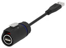 TE CONNECTIVITY 2528300-2 USB Cable, Type A Plug to Type A Plug, 500 mm, 1.64 ft, USB 2.0, Black