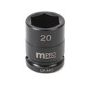 MULTICOMP PRO MP12-CRMO20 Socket, Hex, 20 mm x 38 mm, 1/2" Drive Size, Chromium Molybdenum Steel, DIN3121, Auto Repair