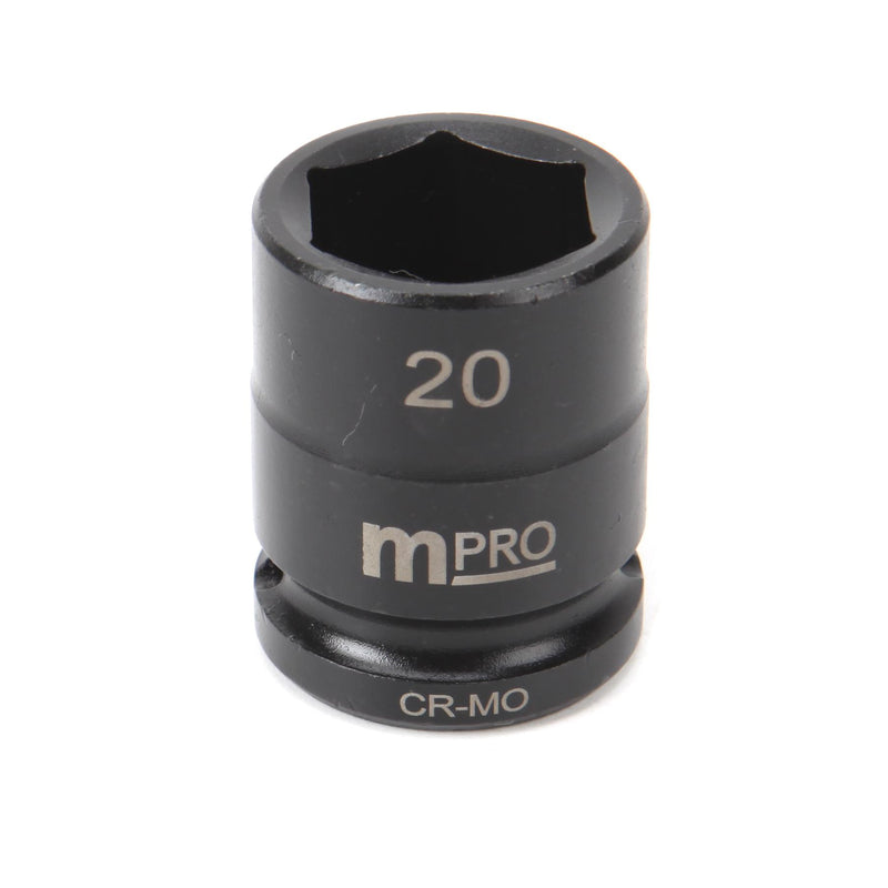 MULTICOMP PRO MP12-CRMO20 Socket, Hex, 20 mm x 38 mm, 1/2" Drive Size, Chromium Molybdenum Steel, DIN3121, Auto Repair
