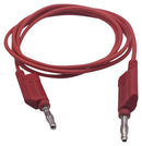 MUELLER ELECTRIC BU-2061SR-A-200-2 Banana Test Lead, 4mm Banana Plug, Stackable, 4mm Banana Plug, Stackable, 6.6 ft, 2 m, Red, 19 A