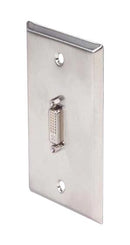 L-COM WPDVIFF Wall Plate, Stainless Steel, Female-to-Female DVI Adapter