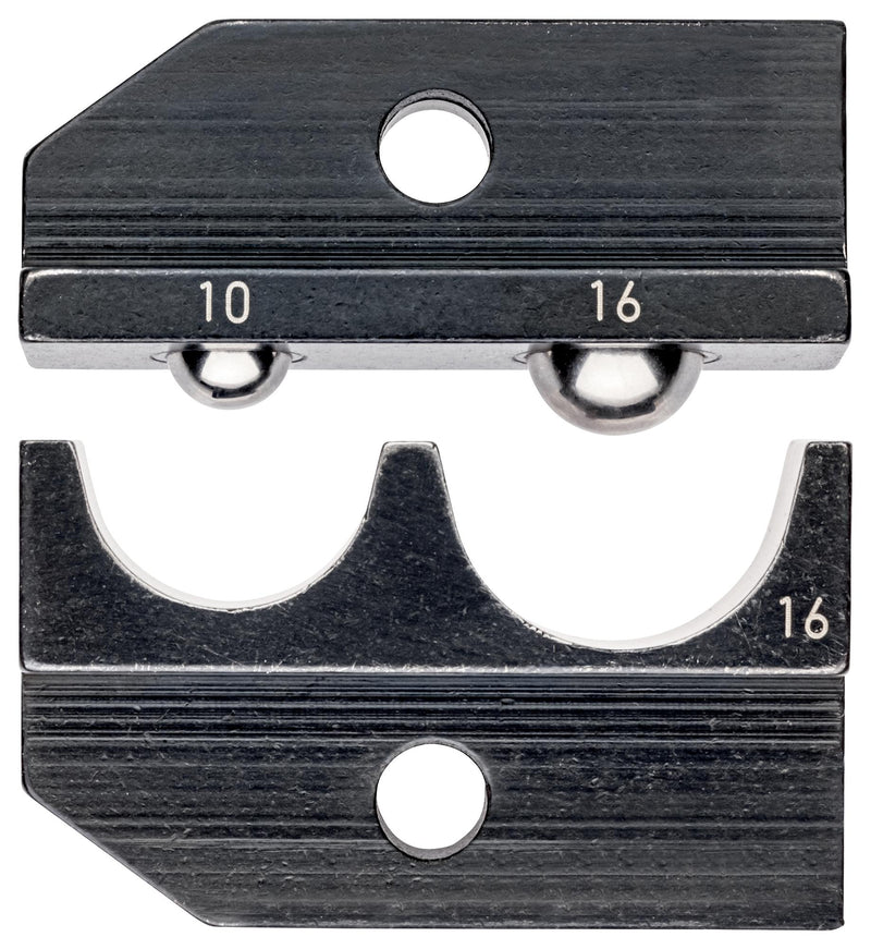 KNIPEX 97 49 16 Crimp Tool Die, 2 Profile, 8/6 AWG, 10mm&sup2; and 16mm&sup2; Insulated Cable Lugs and Connectors