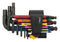 WERA 05022641001 Hex Set, 9 Pieces of 5/64, 3/32, 1/8, 5/32, 3/16, 7/32, 1/4, 5/16, 3/8" L Keys, Multicolour