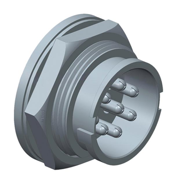 AMPHENOL LTW ADD-18PMMS-LC7001 Circular Connector, Large Series, Panel Mount Receptacle, 18 Contacts, Solder Pin, Bayonet