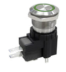 MULTICOMP PRO MPW19-A0F1E624-A1ZB Vandal Resistant Switch, 24 V LED, MP Vandal Resistant Switches Latching, 19 mm, SPDT, Latching