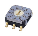 NIDEC COMPONENTS SA-7030TB Rotary Coded Switch, SA-7000 Series, Surface Mount, 10 Position, 5 VDC, BCD Complement, 100 mA