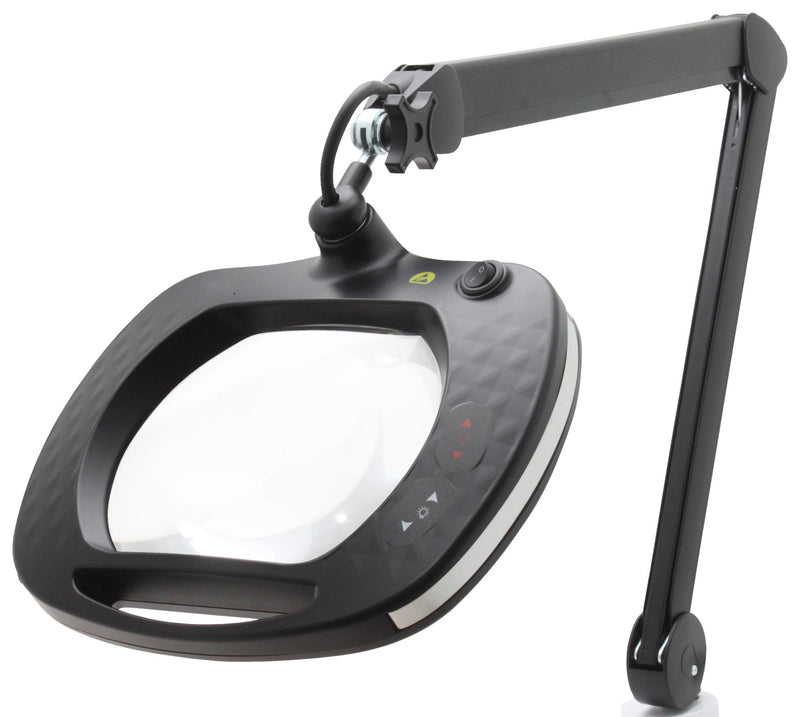 IDEAL-TEK LE-HDWWE5D.IT Magnifying LED Lamp, Inspection, ESD, HD Camera, 5-Dioptre, Schuko, 230 VAC, 190 mm L x 158 mm W