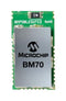 Microchip BM70BLES1FC2-0B04AA BM70BLES1FC2-0B04AA Bluetooth 4.2 1.9V to 3.6V Supply BM70 Series Range -90dBm Sensitivity