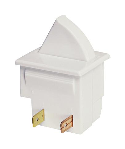 BULGIN LIMITED E3102AAPAEX Door Switch, Polar White, Rocker, SPST-NC, 250 V, 2.5 A, On-(Off), Quick Connect