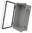 BUD INDUSTRIES PTQ-11049-C ENCLOSURE, PC/GFR, GRAY/CLEAR