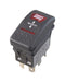 MULTICOMP PRO MP-264E4W-1ABD Rocker Switch, 12VDC LED, IP67, (On)-Off-(On), DPDT, Illuminated, Panel Mount, Black
