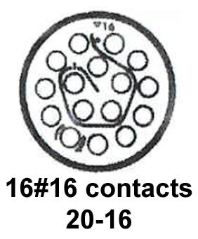 CINCH CONNECTIVITY SOLUTIONS BACC45FN20-16P10H Circular Connector, BACC Series, MIL-DTL-26500 Series, Wall Mount Receptacle, 16 Contacts
