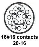 CINCH CONNECTIVITY SOLUTIONS BACC45FN20-16S9 Circular Connector, BACC Series, MIL-DTL-26500 Series, Wall Mount Receptacle, 16 Contacts