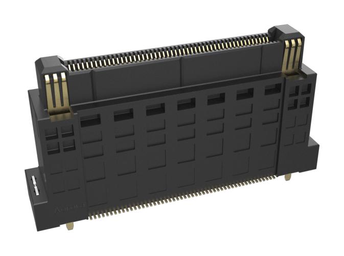 AMPHENOL COMMUNICATIONS SOLUTIONS B04P3J1B1AA1A01110 Mezzanine Connector, Plug, 0.5 mm, 2 Rows, 100 Contacts, Surface Mount Straight, Copper Alloy