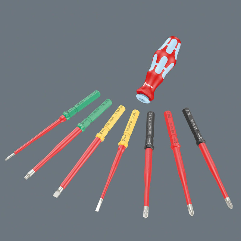 WERA K K VDE 3060 I 0,4X2,5X157 MM TIE SB Interchange Screwdriver, VDE, Slotted, Stainless Steel, 0.4 mm x 2.5 mm x 157 mm