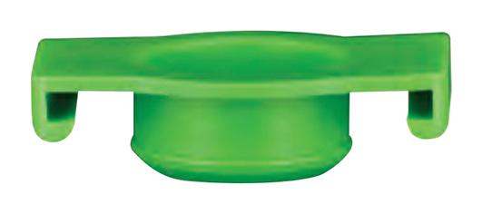 FISNAR 8001036 Syringe Barrel End Cap, 10cc, Green, QuantX Series, 20 Pack