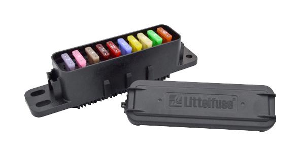 LITTELFUSE PDM61001ZXM Fuseholder, Waterproof ATO, Automotive Blade, 10 Fuses, 210 A, ATO