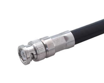HUBER+SUHNER 11"BNC-50-7-6/133"NE RF / Coaxial Connector, BNC Coaxial, Straight Plug, Crimp, 50 ohm 22640863
