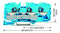 WAGO 2010-1304 DIN Rail Mount Terminal Block, Blue, 3 Ways, 20 AWG, 6 AWG, 10 mm&sup2;, Clamp, 57 A