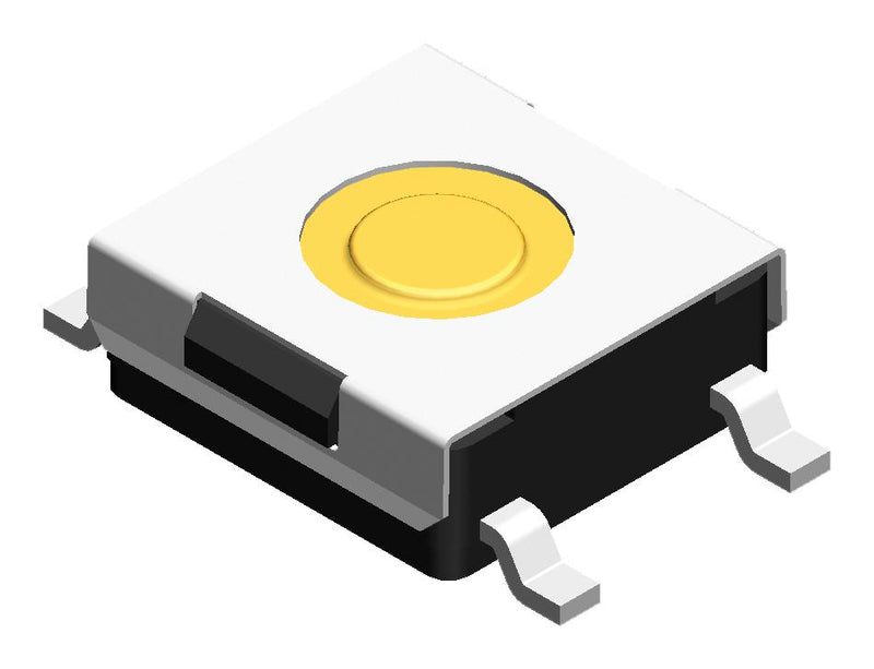 MULTICOMP PRO MPDTSMW-65N-V-T/R Tactile Switch, SPST-NO, Brown, Top Actuated, Surface Mount, Round Button, 180 gf, 50mA at 12VDC