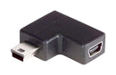 L-COM UAD2.0MB5-1 USB Adapter, Mini USB Type B5 Plug, Mini USB Type B5 Receptacle