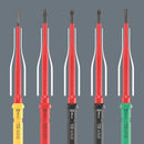 WERA K K TURBO I 1 TIE Screwdriver Set, VDE, Phillips/Pozidriv/Slotted/Torx/Hook and Loop Fastener Strip, 16 Piece