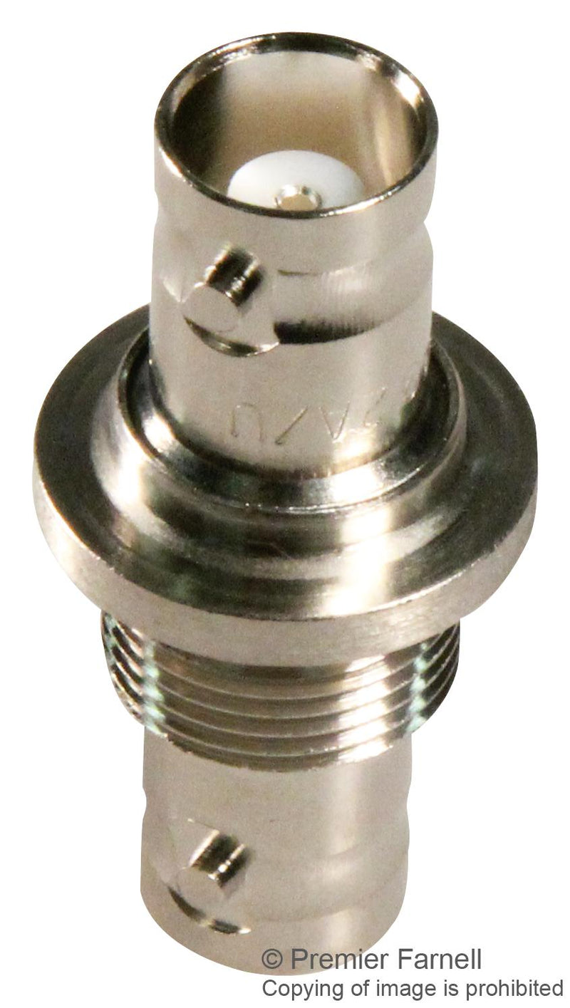 AMPHENOL RF 31-220H RF / Coaxial Adapter, BNC, Jack, BNC, Jack, Straight Bulkhead Adapter, 50 ohm