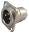 AMPHENOL AUDIO AC3MMDZ XLR Connector, 3 Contacts, Plug, Panel Mount, Silver Plated Contacts, Metal Body, AC