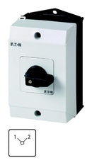 EATON MOELLER T0-1-8220/I1 Rotary Switch, Changeover, 2 Position, 1 Pole, 90 &deg;, 20 A, 690 V, T0 Series