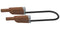 MULTICOMP PRO MP771111 Banana Test Lead, 4mm Banana Plug, Stackable, 4mm Stackable Banana Plug, 2.32 ", 59 mm, Brown