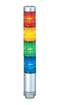 PATLITE MPS-402-RYGB Signal Tower, 4 Tier, Amber, Blue, Green, Red, Wire Leaded, 24VDC, IP65