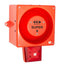 CLIFFORD AND SNELL 245395 Audio/Visual Signal Device, Flashing, Red, 120 dBA, 230 VAC, Cable, IP66