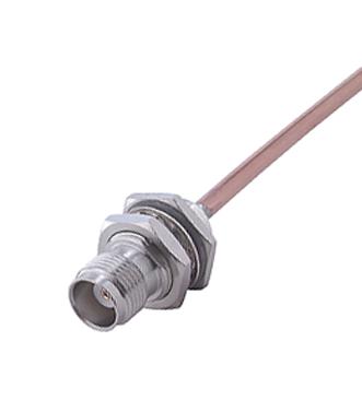 HUBER+SUHNER 24"TNC-50-3-30/133"NH RF / Coaxial Connector, TNC Coaxial, Straight Bulkhead Jack, Solder, 50 ohm, EZ 141 TP M17 23001723