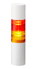 PATLITE LR5-202WJBW-RY Signal Tower, 2 Tier, Amber, Red, 85 dB, Cable, 4 Tone, 24VDC, IP65, NEMA 4X, NEMA 13