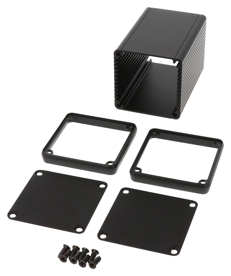 HAMMOND 1455CS801BK Metal Enclosure, w/Metal End Panel, Small, Aluminium, 54 mm, 54 mm, 80 mm