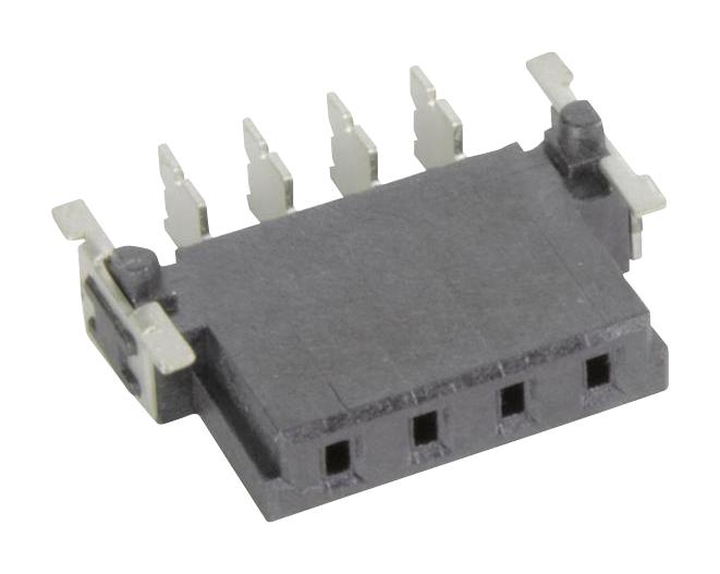 HARTING 15650042601000 PCB Receptacle, Board-to-Board, 2.54 mm, 1 Rows, 4 Contacts, Surface Mount Right Angle