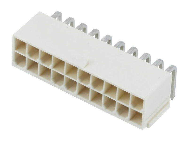 MOLEX 87427-2002 Pin Header, Power, Wire-to-Board, 4.2 mm, 2 Rows, 20 Contacts, Through Hole Right Angle
