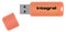 INTEGRAL INFD64GBNEONOR3.0 USB 3.0 FLASH DRIVE NEON 64GB ORANGE