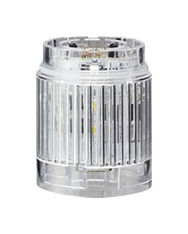 PATLITE LR4-E-C LED Unit, White, 24VDC, IP65, NEMA 4X, NEMA 13, 50mm H, 40mm Lens, LR Series