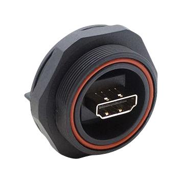 BULGIN LIMITED PX0869. ADAPTOR, HDMI RCPT-RCPT, REAR PANEL, BLK