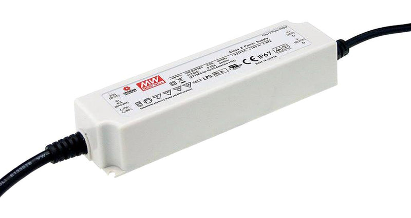 MEAN WELL LPF-40-24 LED Driver, LED Lighting, 40.08 W, 24 VDC, 1.67 A, Constant Current, Constant Voltage, 90 V