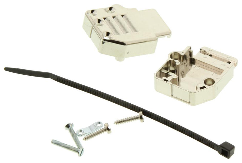 AMPHENOL COMMUNICATIONS SOLUTIONS 863093C15MLF D Sub Backshell, Metallised, DA, 90&deg;, 180&deg;, Thermoplastic Body