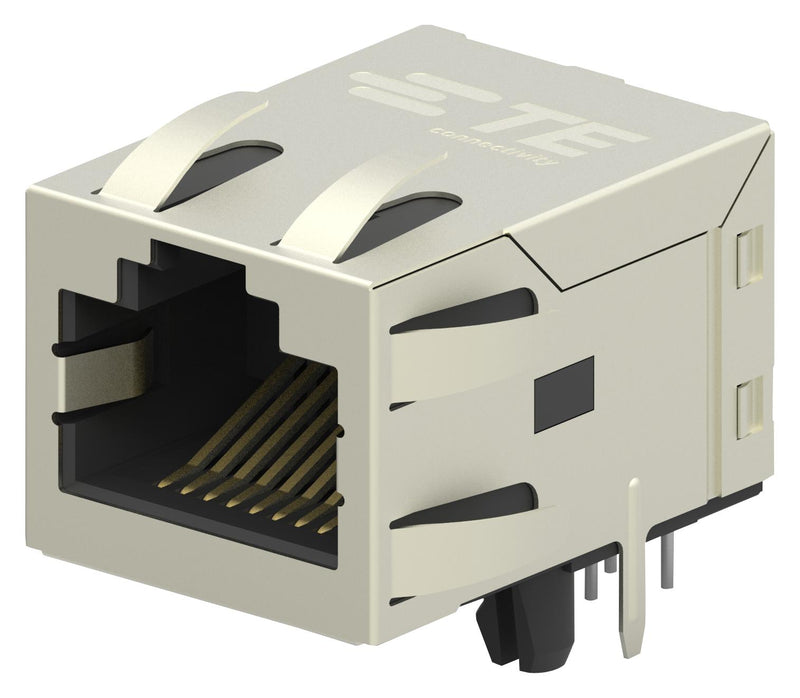 TE CONNECTIVITY 2301994-1 Modular Connector, Inverted, RJ45 Jack, 1 x 1 (Port), 8P8C, Cat5, Through Hole Mount