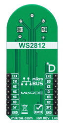 MIKROELEKTRONIKA MIKROE-6067 Add-On Board, Rotary RGB Click, WS2812B-2020, EC12D1564402, RGB LED, High-Quality Rotary Encoder