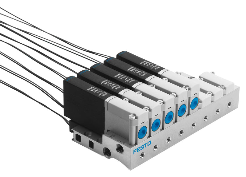 FESTO 196140 Air Solenoid Valve, 3/2 Way, Open, Monostable, -0.9 bar to 8 bar, 24 VDC, 100 l/min MHA2-M1H-3/2O-2-K solenoid valve