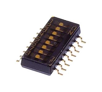NIDEC COMPONENTS CHS-08TB1 DIP / SIP Switch, 8 Circuits, Slide, Surface Mount, SPST-NO, 6 V, 100 mA