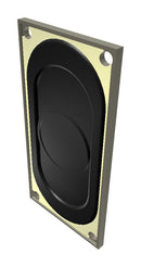 PUI AUDIO AS04008CO-R Speaker, 200 Hz to 20 kHz, 8 ohm, 3 W, 83 dB, Oval with Rectangular Frame, Panel Mount