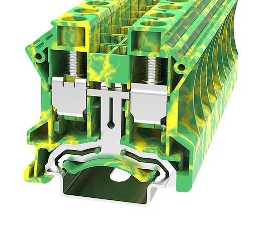 MULTICOMP PRO MP012880 DIN Rail Mount Terminal Block, 2 Ways, 14 AWG, 3 AWG, 25 mm&sup2;, Screw