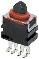 OMRON ELECTRONIC COMPONENTS D2EW-A02S Microswitch, Ultra Subminiature, Pin Plunger, SPST-NC, Press Fit, Right Angle, 100 mA, 12 V